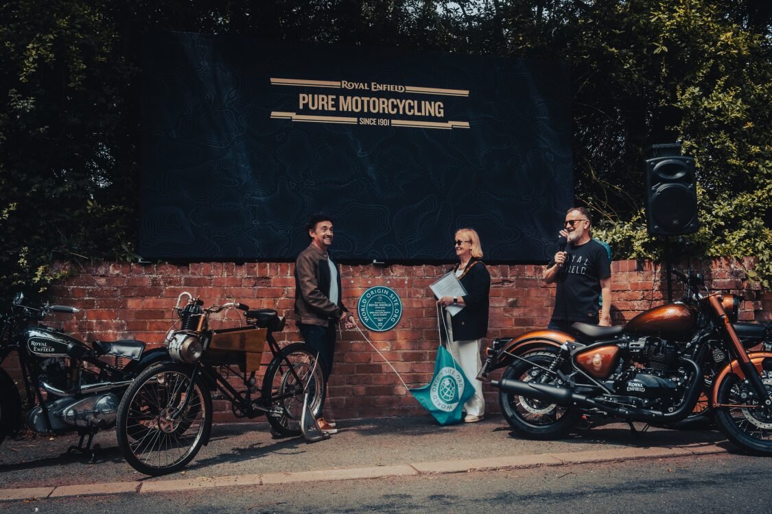 ROYAL ENFIELD’S 125TH YEAR COMMEMORATED WITH UNVEILING OF A WORLD ORIGIN SITE PLAQUE IN REDDITCH